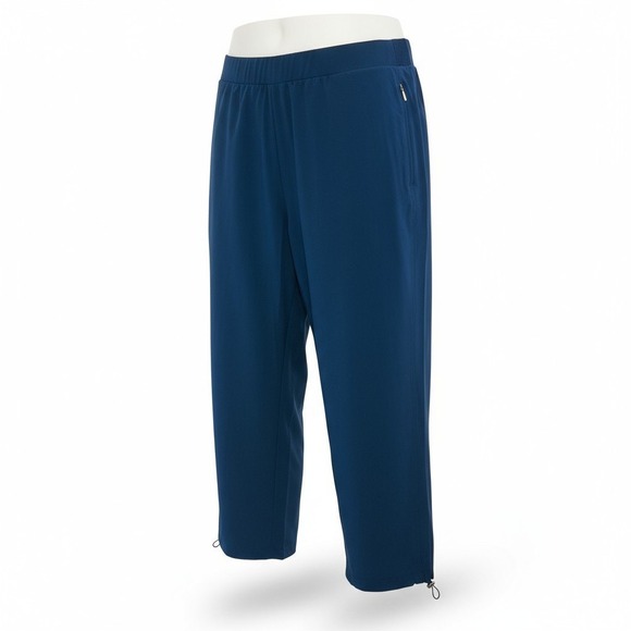 Chico's Zenergy Crop Pants Women's Size 18 US 3.5 Blue Drawstring Athleisure - Picture 1 of 9